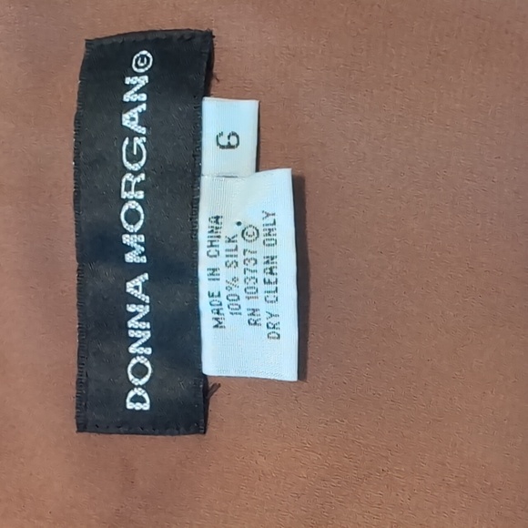 Donna Morgan brown silk dress with sequin neckline - Picture 9 of 10